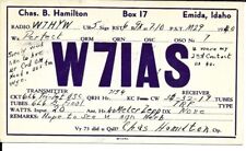 QSL 1940 Emida Idaho   radio card picture