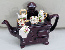 Vintage Royal Albert Old Country Roses Collectible Teapot Stove Paul Cardew picture