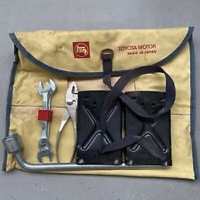 Vintage TOYOTA MOTOR Roll up Bag Wrench Pliers Wheel Chock A10 picture
