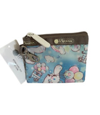 New Cinnamoroll Lesportsac Small BLUE Pouch Wallet ID Coin Card Case Clip Purse picture