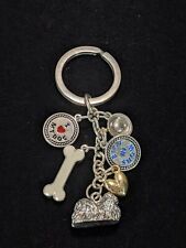 Silver Tone I Love My Dog Heart Keychain Puppy picture
