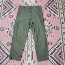 Vintage Military Pants 1970s OG107 Sateen 40x31 Trousers Utility Fit 38 X 30 picture