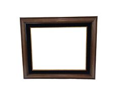 Antique Vitage Wood Brown Victorian Picture Art Frame w Black Velvet Lined  picture
