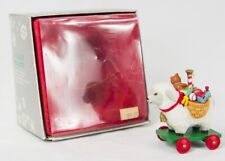 Enesco Treasury of Christmas Ornament Antique Pull Toy Lamb Sheep Basket of Toys picture