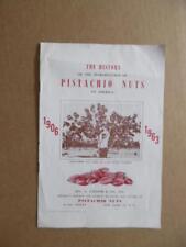 Vintage Jos. A Zaloon History Introduction Pistachio Nuts To American Brochure  picture