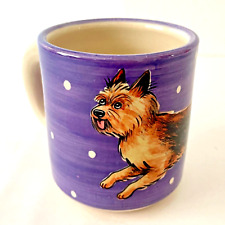 Leroy Willy Norwich Terrier Dog Coffee Tea  Mug Hand Painted 2002 EUC See Video picture