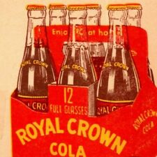 Vintage c1940's-50's Fresno Postcard Royal Crown Nehi Cola Six Pack Advertising picture