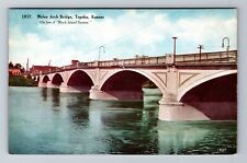 Topeka KS-Kansas, Melan Arch Bridge, Antique, Vintage Souvenir Postcard picture