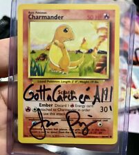 Base Set Charmander Pokemon Card Signed By Jason Paige OG Theme Singer picture