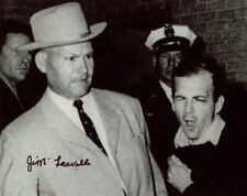 JIM LEAVELLE SIGNED 8x10 PHOTO POLICEMAN NEXT TO OSWALD WHEN SHOT BECKETT BAS picture