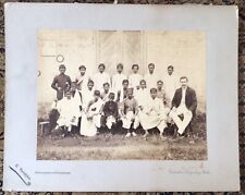 Antique   Group Photo India Men. Large Original C Vandyke Calcutta picture