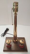 Steampunk Brass Fire Hose Nozzle & Sprinkler Head Custom  Industrial Table Lamp  picture