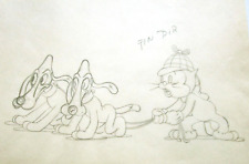 1939 KRAZY KAT cat detective hat CHARLES MINTZ  ORIGINAL PRODUCTION cel DRAWING picture