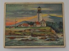 Hassan Cigarettes tobacco card Cape Flattery Lighthouse vintage 1911 T77 picture