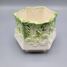 Vintage Ceramic Raised Floral Planter Home Table Decor 3.5