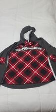 Disneyland  Red Plaid Hooded Pullover Adult Medium   picture