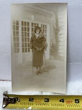 Vintage 1930s Era Photo Snapshot Of Woman Using Crutches  picture