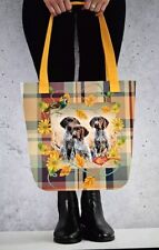 New German Shorthaired Pointer Puppy Purse Reusable Tote Book Shop Bag  picture