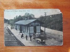 Vintage RPPC Penn. R.R. Depot, Kings Mills, Ohio Postmark 1910 picture