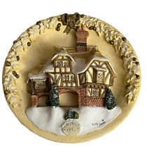 Vintage 1995 David Winter Cottages MISS BELLE'S CHRISTMAS Plaque Wall Hanging picture