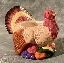 Vintage Ceramic Turkey Planter Vase  Thanksgiving picture