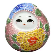 NEW Daruma Doll Kutani Ware Pink 6cm Japanese Amulet for Good Luck from Japan picture