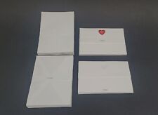 ORIGINAL CARTIER STATIONARY W/ EMBOSSED ABSTRACT RED HEART 30 SETS BRAND NEW picture