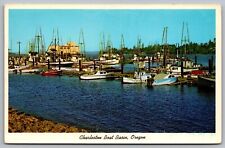 Charleston Boat Basin Oregon Dock Pier Waterfront Coast Oceanfront VNG Postcard picture