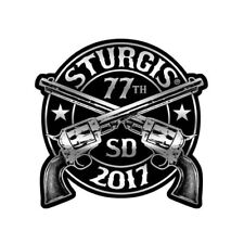 2017 Sturgis Motorcycle Rally Crossed Pistols Enamel Pin picture