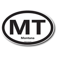 MT Montana US State Oval Magnet Decal, 4x6 Inches, Automotive Magnet for Car picture