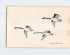 Postcard Jerry Black with Birds Art Print picture