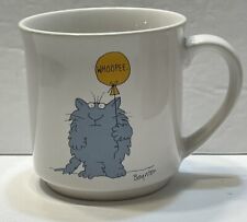 SANDRA BOYNTON Mug Skittery Cat WHOOPEE Balloon Celebrate Congrats Gray Kitty picture