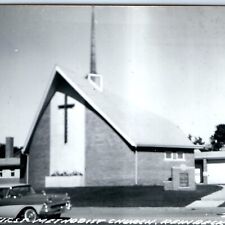 c1950s Reinbeck, IA RPPC First Methodist Episcopal ME Church Car Real Photo A112 picture