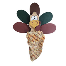 Vintage Wood Turkey Pumpkin Push In Kit Painted Handmade Fall Thanksgiving Decor picture