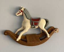Vintage Burwood Products Rocking Horse Wall Hanging Plaque 1988 Decor Nursery picture