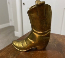 Vintage Solid Brass Cowboy Boot 4
