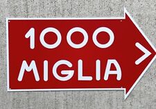 Large 16” 1000 Miglia Italian Racing  Inspired  Aluminum Sign picture