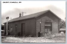 St Charles Illinois~CGW Railroad Depot~Train Station~1974 RPPC picture