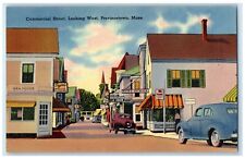 c1940 Commercial Street Looking West Provincetown Massachusetts Vintage Postcard picture