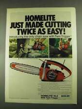 1972 Homelite XL2 Chain Saw Ad - Twice as Easy picture