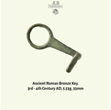Ancient Roman Bronze Key, 3rd - 4th Century AD, 5.53g, 33mm *Video picture