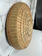 XL Woven Wicker Bamboo Rattan Winnowing Sorting Basket Tray Wall Deco 33