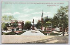 View From Capital Building Hartranft Harrisburg Pennsylvania Vintage Postcard picture