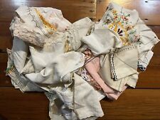 Lot Of Mixed Vintage Embroidery Doily Textiles Crochet Lace Crafting Collage picture