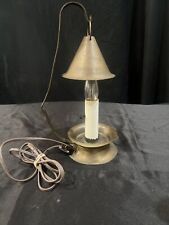 Vintage 12”  Arts & Crafts Hand Hammered Candlestick Electric Bedside Lamp picture