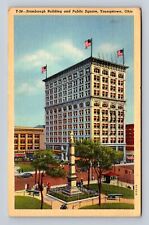 Youngstown OH-Ohio, Stambaugh Building And Public Square, Vintage c1945 Postcard picture