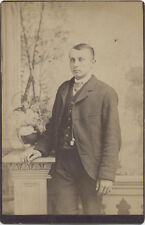 CABINET CARD, YOUNG MAN LOOKING A LITTLE DAZED. ALLENTOWN, PA. picture