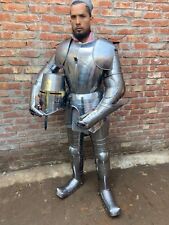 Medieval Templar Knight Wearable Suit Of Armor Combat Full Body Crusader Armour picture