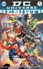 DC UNIVERSE REBIRTH #1 SIGS BY GEOFF JOHNS, GARY FRANK, ANDERSON, & PRADO H/P picture