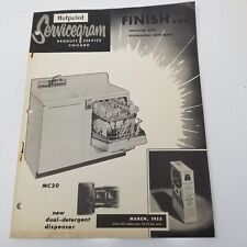 Hotpoint Servicegram March 1953 Deep Fryer EH110 Refrigerator MC20 Dishwasher picture